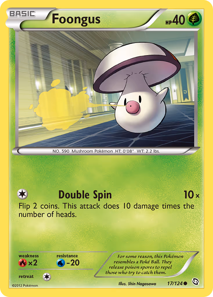 Foongus 17/124 Pokemon card