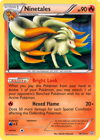 Ninetales 19/124 Pokemon card