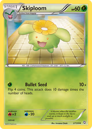 Skiploom 2/124 Pokemon card