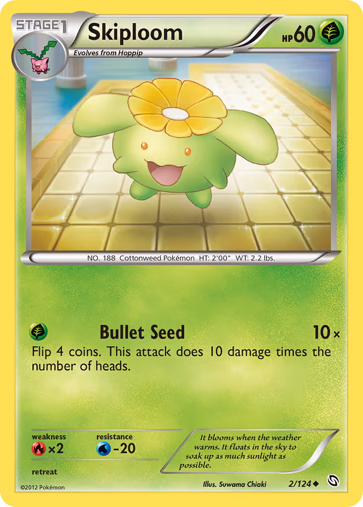Skiploom 2/124 Pokemon card