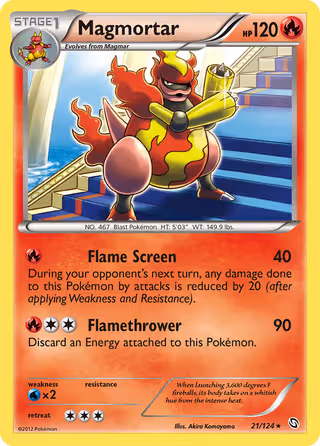 Magmortar 21/124 Pokemon card