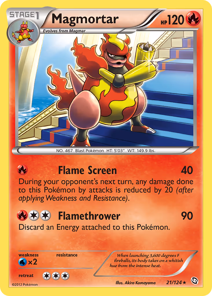 Magmortar 21/124 Pokemon card