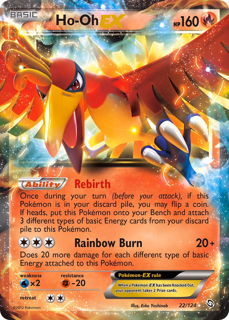 Ho-Oh-EX 22/124 Pokemon card