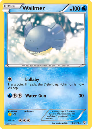 Wailmer 25/124 Pokemon card