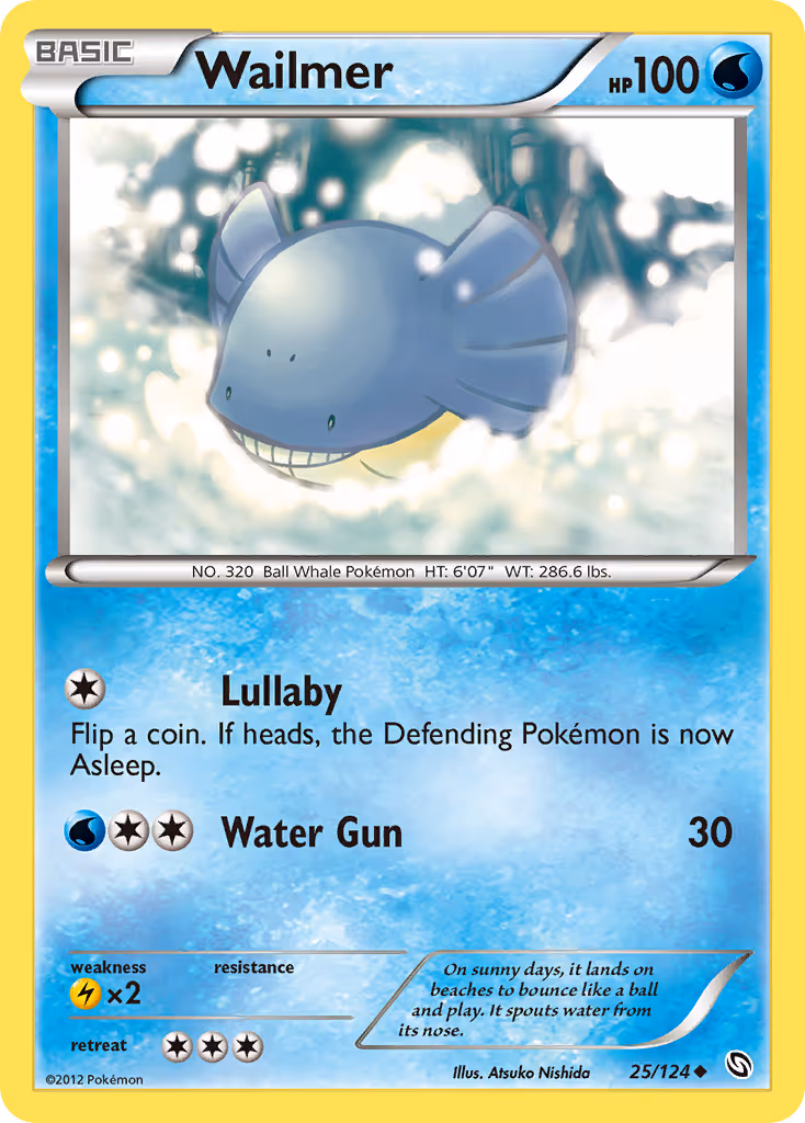 Wailmer 25/124 Pokemon card