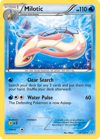 Milotic 28/124 Pokemon card