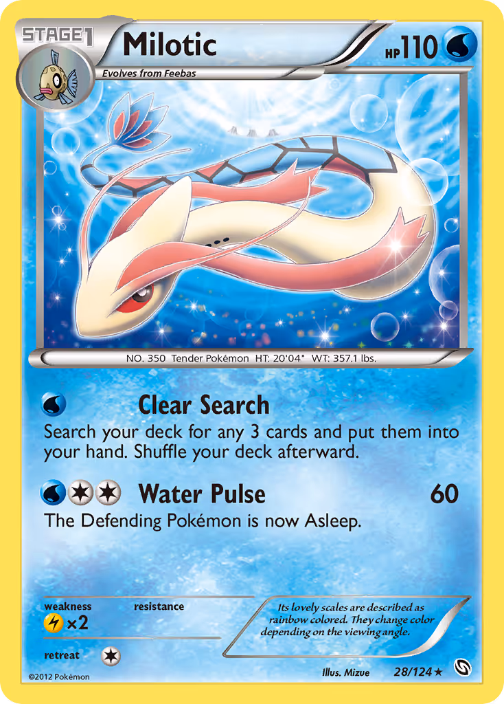 Milotic 28/124 Pokemon card