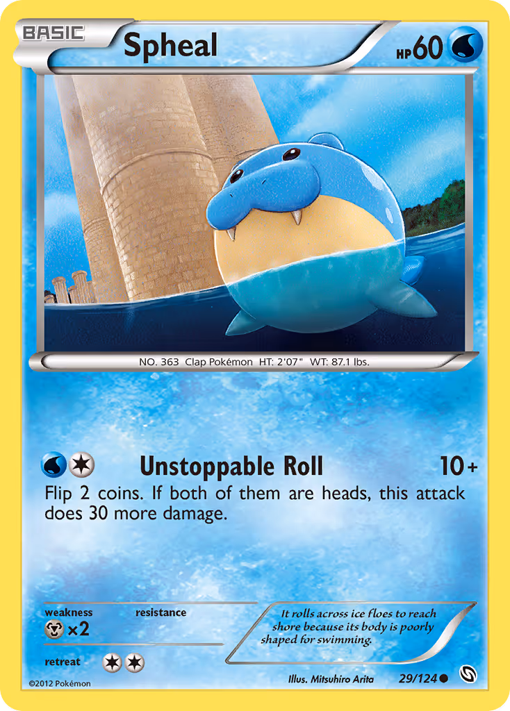 Spheal 29/124 Pokemon card