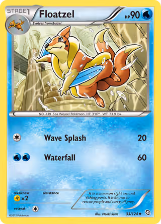 Floatzel 33/124 Pokemon card