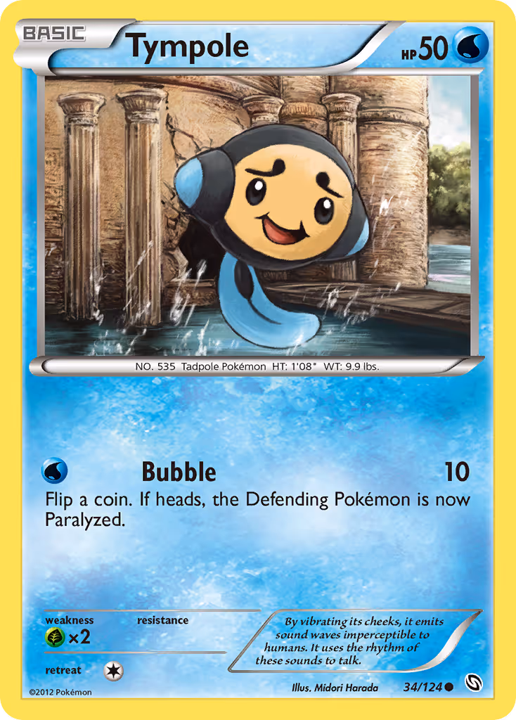 Tympole 34/124 Pokemon card