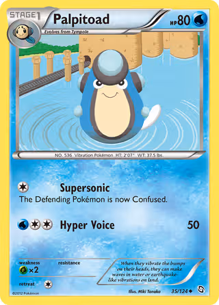 Palpitoad 35/124 Pokemon card