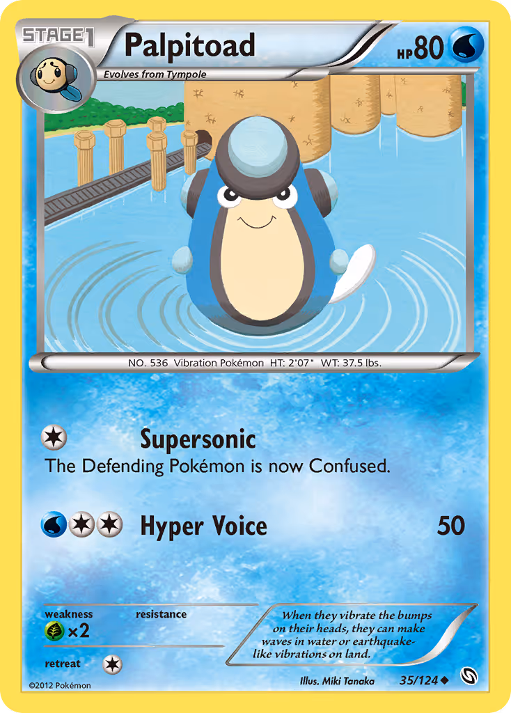 Palpitoad 35/124 Pokemon card