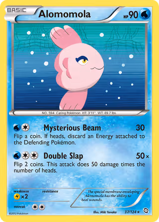 Alomomola 37/124 Pokemon card