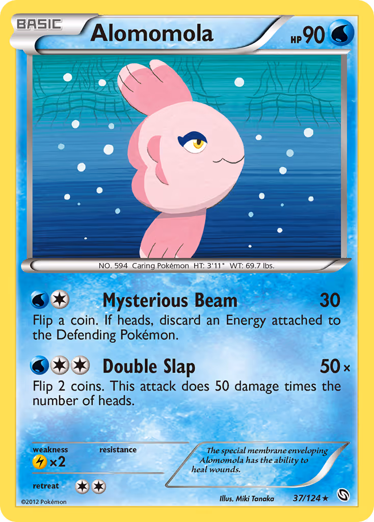 Alomomola 37/124 Pokemon card