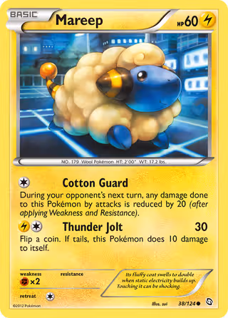 Mareep 38/124 Pokemon card