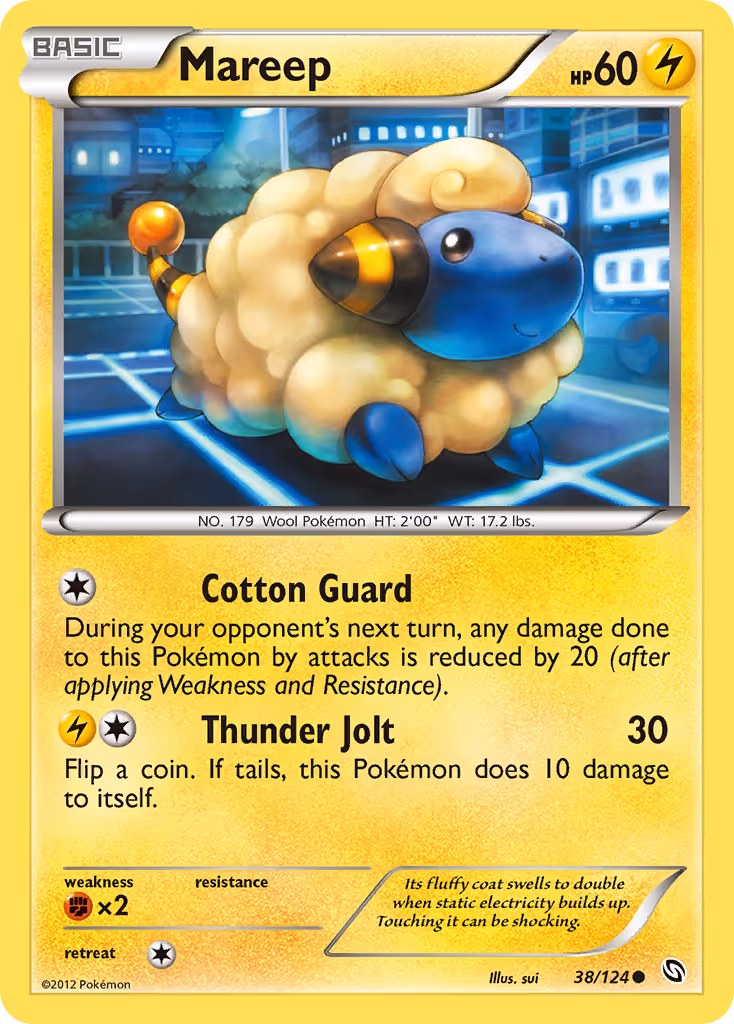 Mareep 38/124 Pokemon card