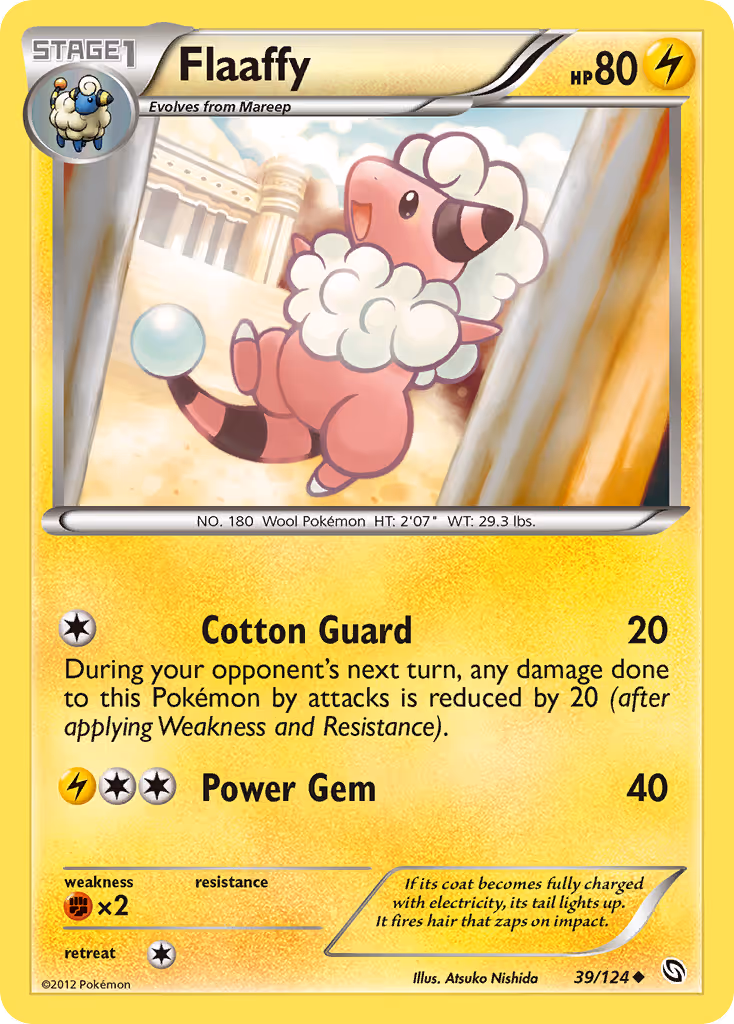 Flaaffy 39/124 Pokemon card