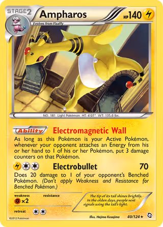 Ampharos 40/124 Pokemon card