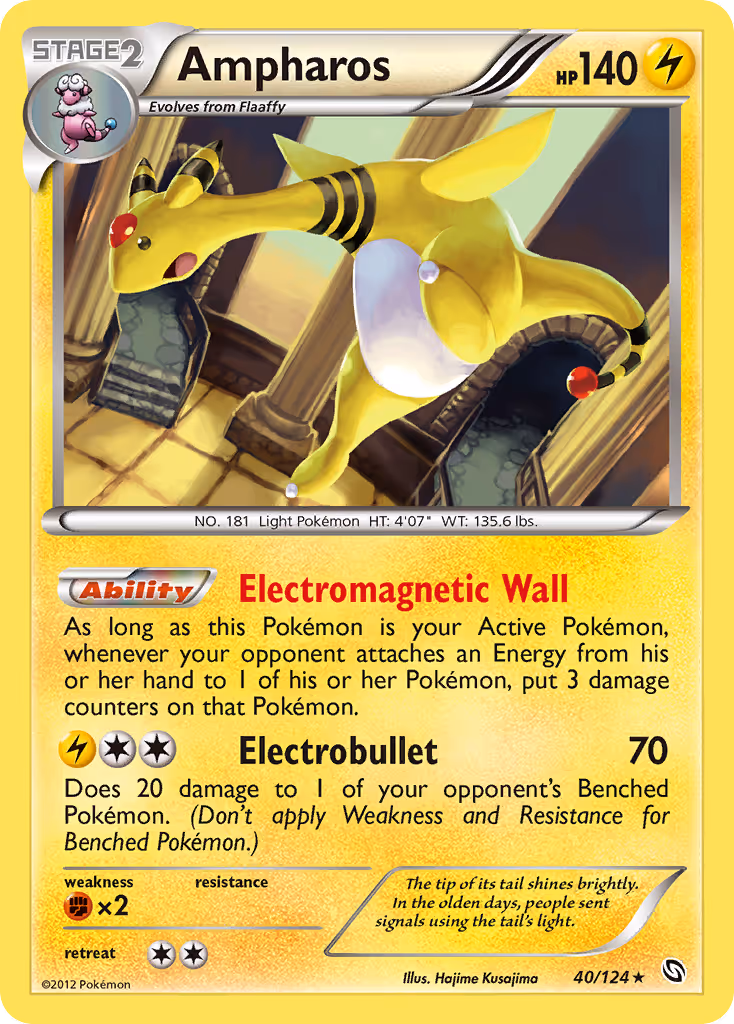 Ampharos 40/124 Pokemon card