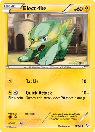 Electrike 41/124 Pokemon card