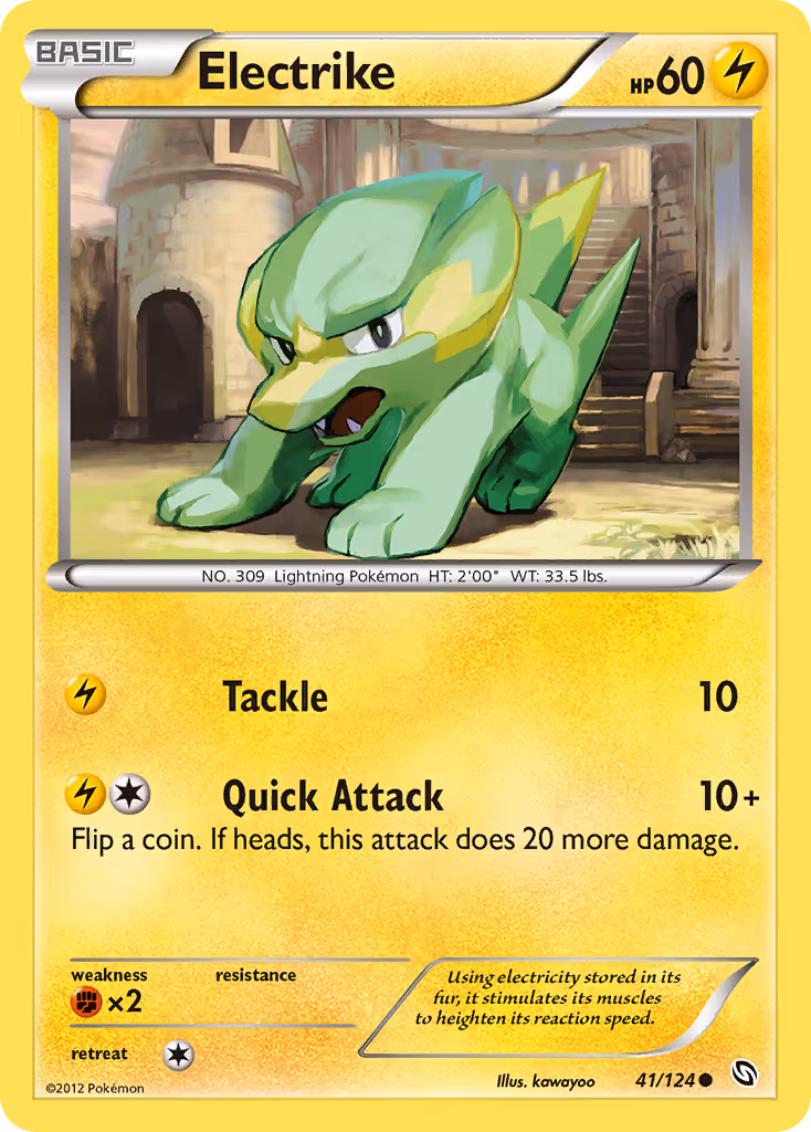 Electrike 41/124 Pokemon card
