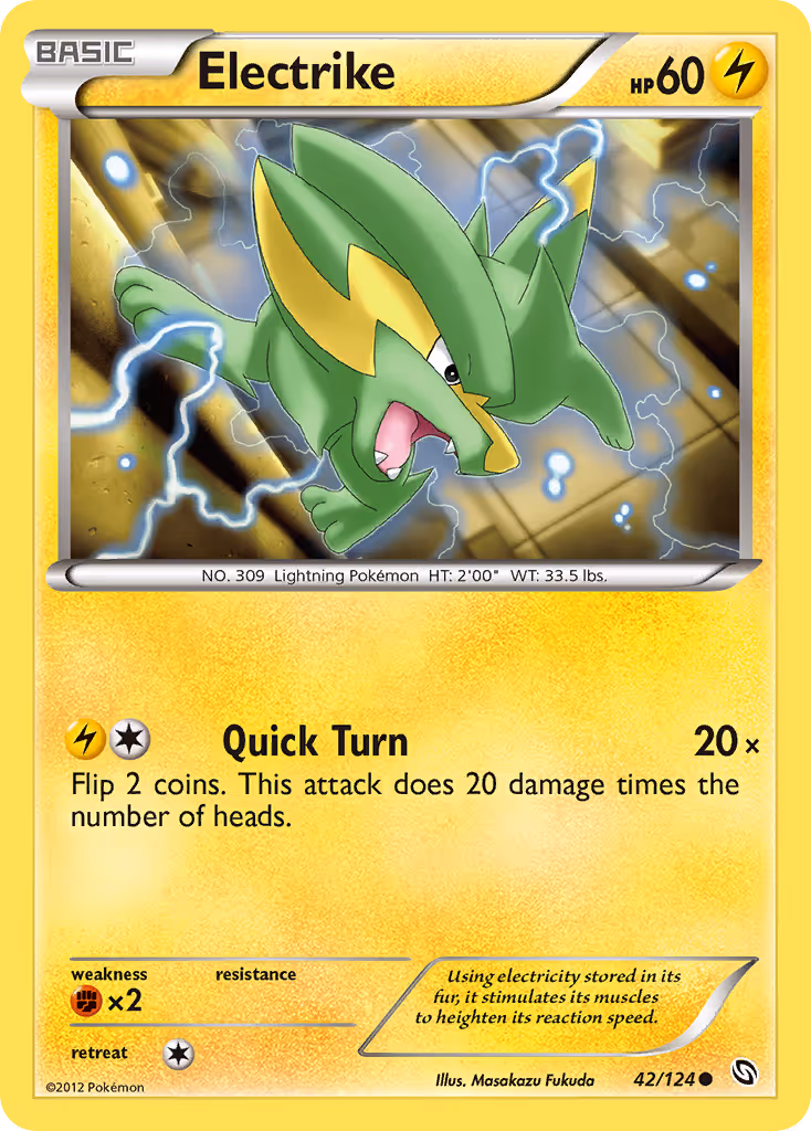 Electrike 42/124 Pokemon card