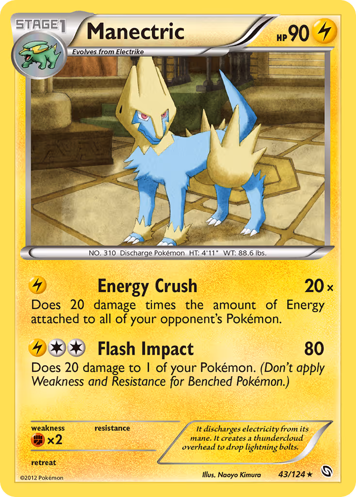 Manectric 43/124 Pokemon card