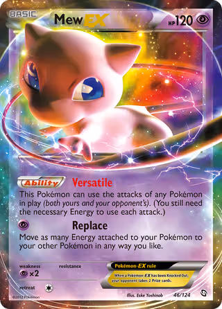 Mew-EX 46/124 Pokemon card