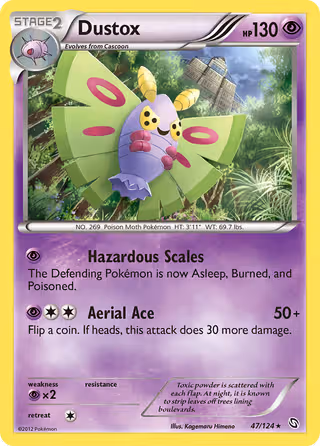 Dustox 47/124 Pokemon card