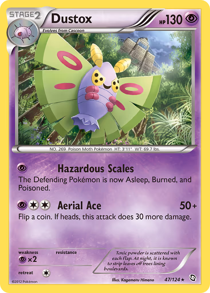 Dustox 47/124 Pokemon card