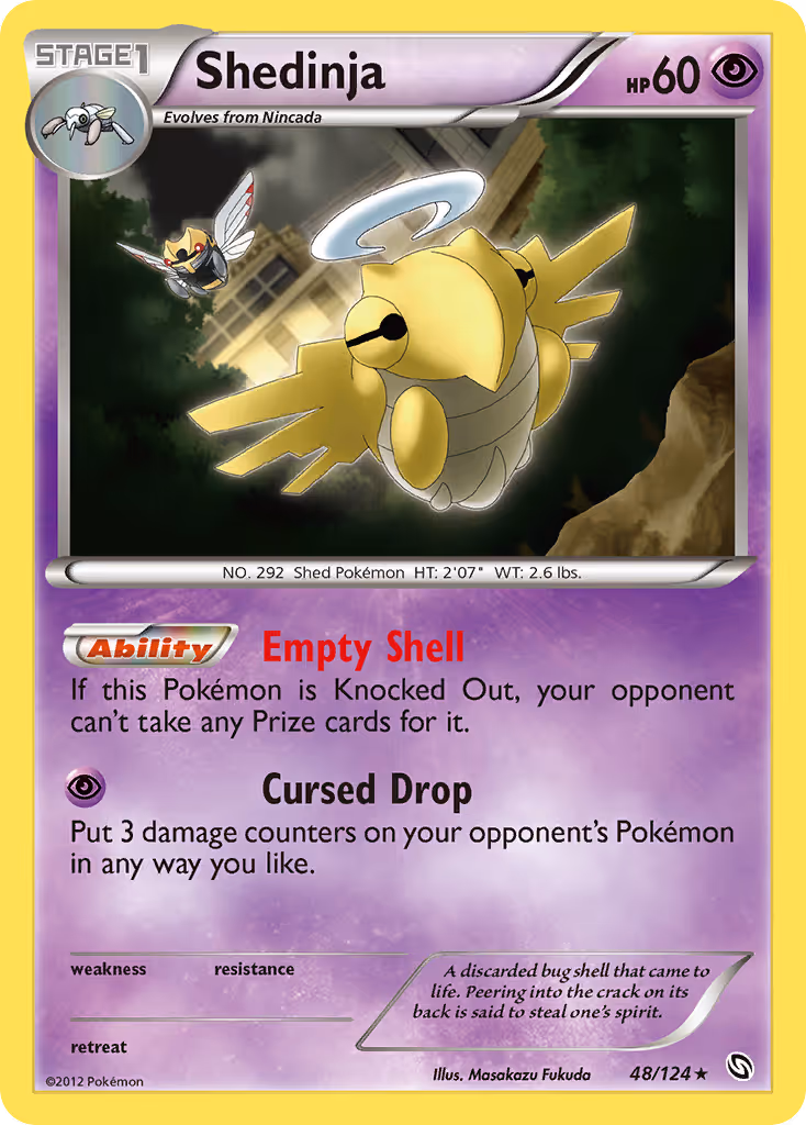 Shedinja 48/124 Pokemon card