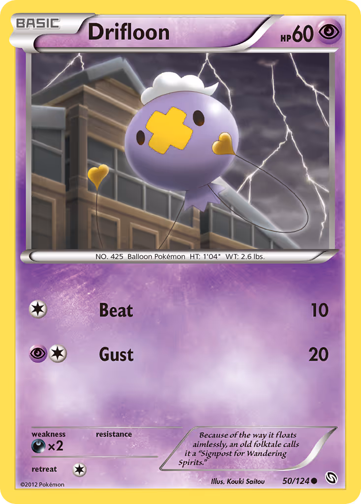Drifloon 50/124 Pokemon card