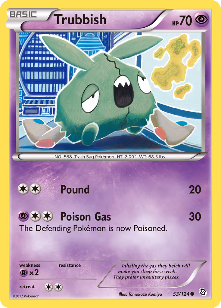 Trubbish 53/124 Pokemon card