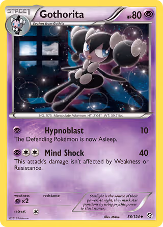 Gothorita 56/124 Pokemon card