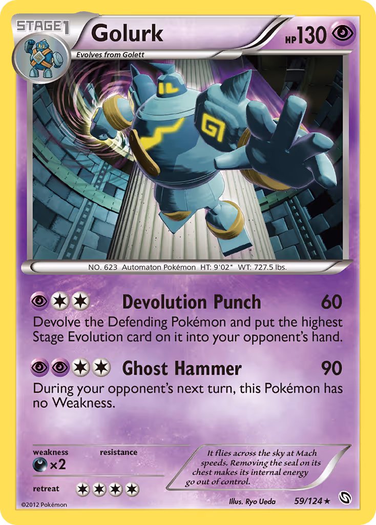 Golurk 59/124 Pokemon card