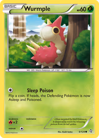 Wurmple 6/124 Pokemon card