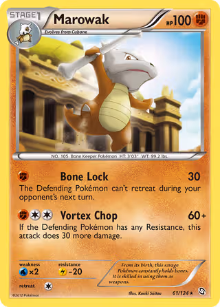 Marowak 61/124 Pokemon card