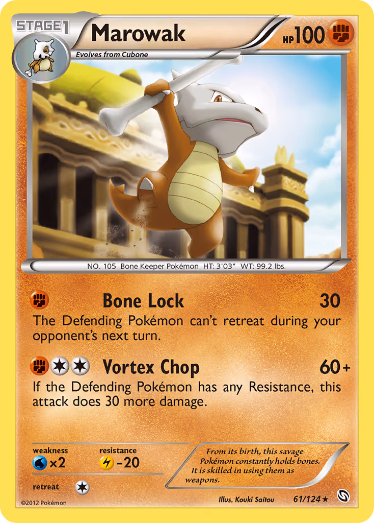 Marowak 61/124 Pokemon card