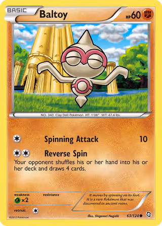 Baltoy 63/124 Pokemon card