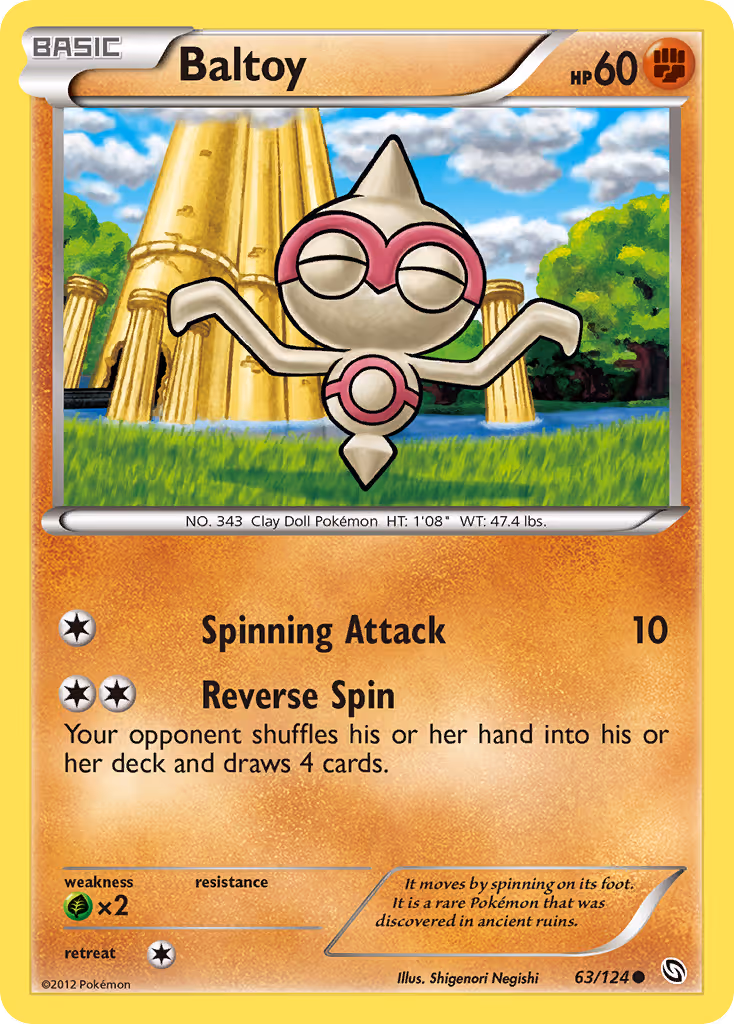 Baltoy 63/124 Pokemon card