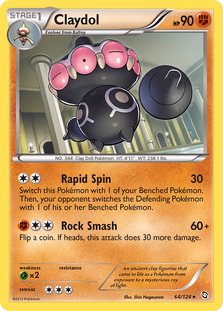 Claydol 64/124 Pokemon card