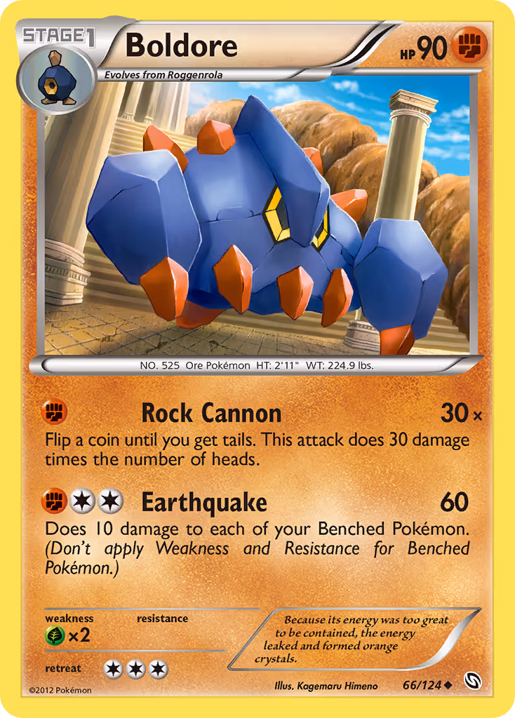 Boldore 66/124 Pokemon card