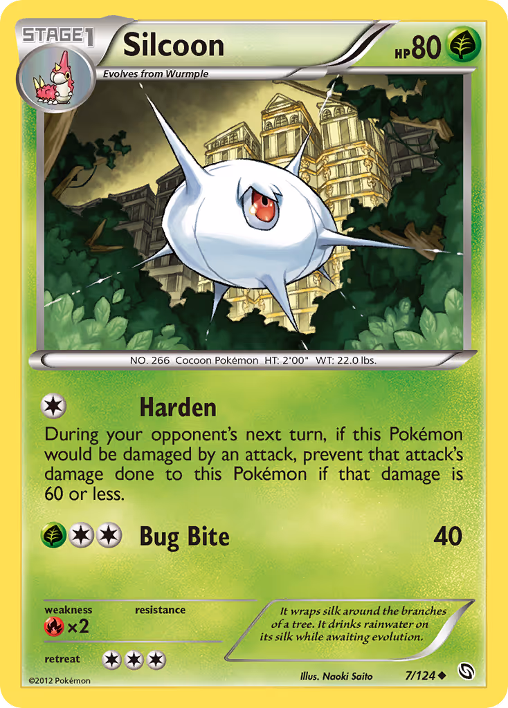 Silcoon 7/124 Pokemon card