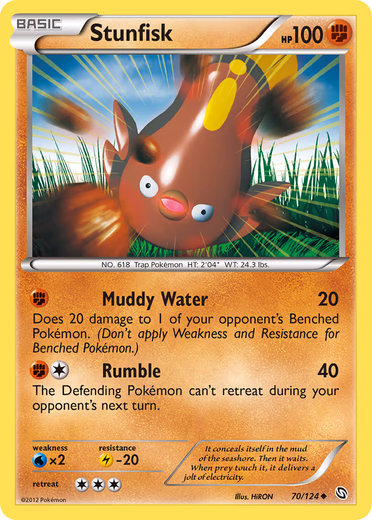 Stunfisk 70/124 Pokemon card