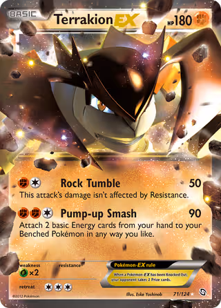 Terrakion-EX 71/124 Pokemon card