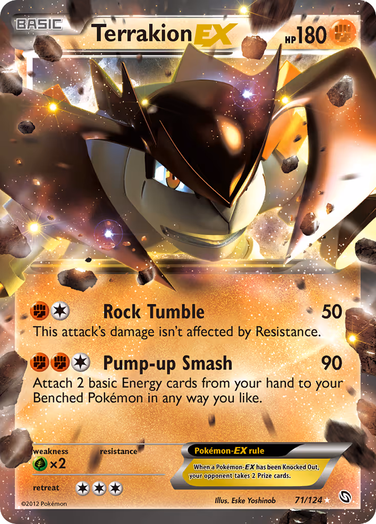 Terrakion-EX 71/124 Pokemon card