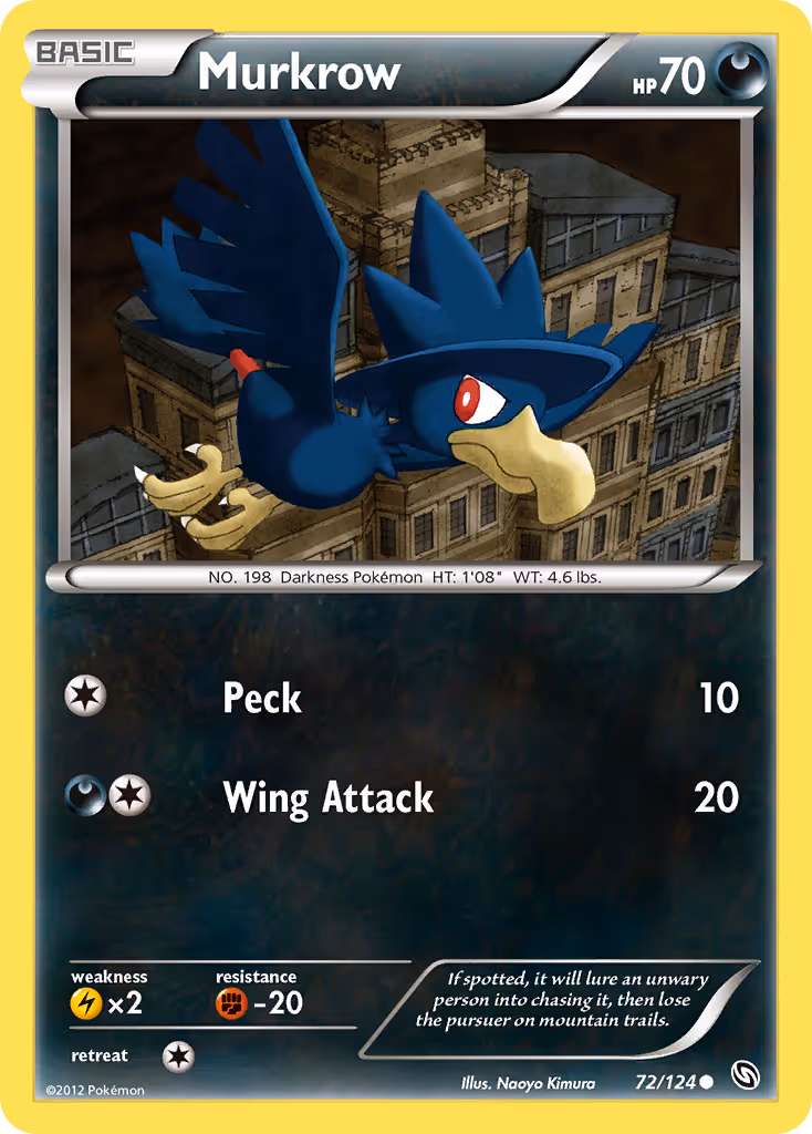Murkrow 72/124 Pokemon card