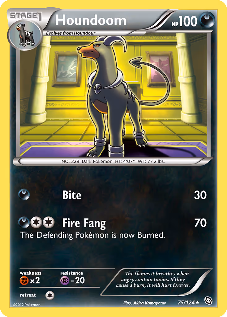 Houndoom 75/124 Pokemon card