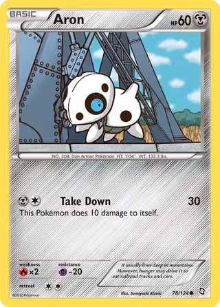 Aron 78/124 Pokemon card