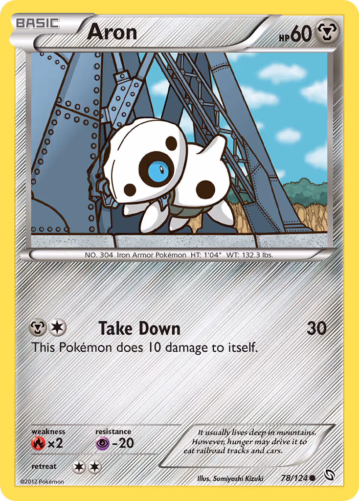 Aron 78/124 Pokemon card